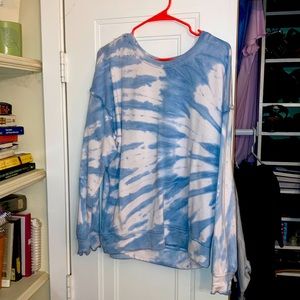 Blue tie-dye sweatshirt